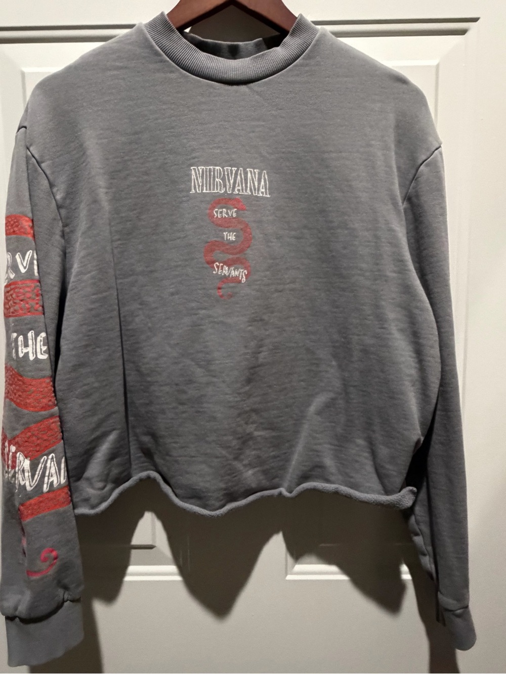 ASOS Nirvana Gray Crewneck Sweatshirt
